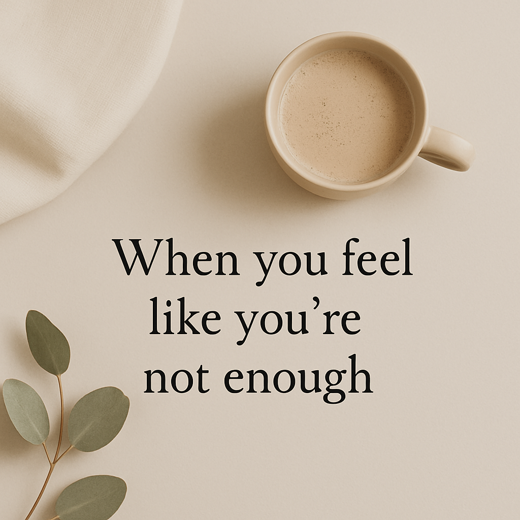 when you feel like you’re not enough gentle self-care article